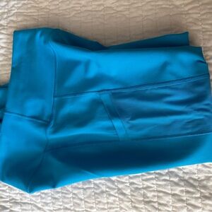 Fabletics leggings with sheer detail and pockets.